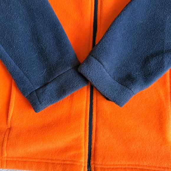 Columbia Kids XL 18-20 Fleece Jacket Orange Navy Blue Full Zip XB1107 1720841 - Picture 3 of 9